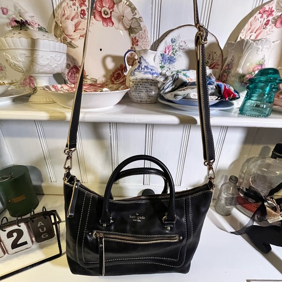 Kate Spade Black Leather Shoulder Bag - Picture 4 of 14